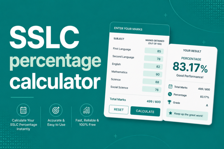 SSLC percentage Calculator